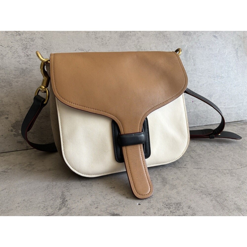 Coach X Rodarte C22752 Courier Bag Colorblock Leather Saddle bag Limited Edition